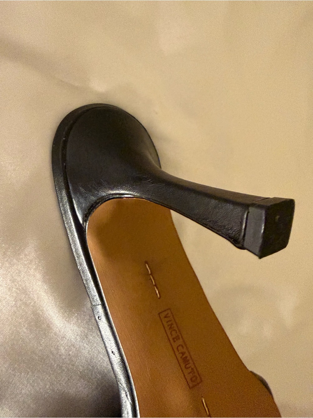 Vince Camuto Black Woven Square-Toe Heeled Mules - Picture 13 of 16